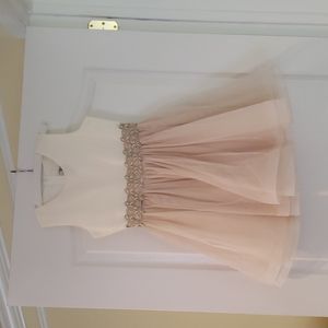 Rare editions girls dress cream and champagne size 10.
